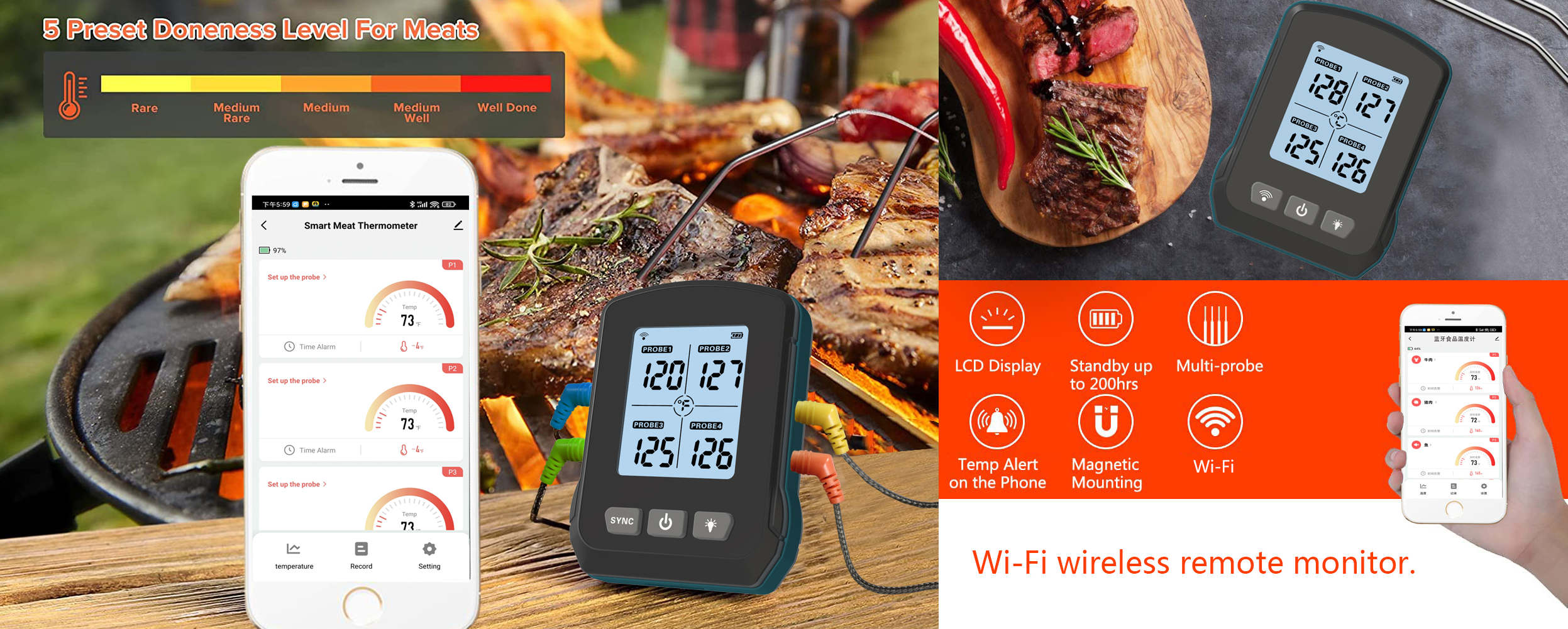 WIFI BBQ Thermometer