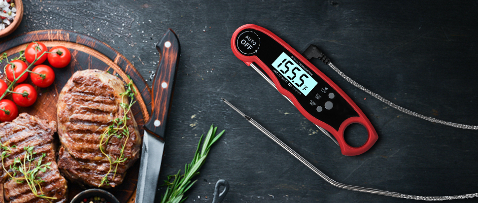 Dual probe digital folding thermometer